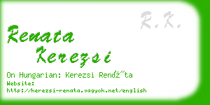 renata kerezsi business card